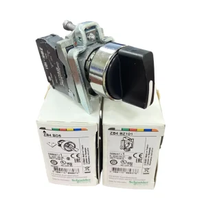 XB4BD51 3-Position 1NO Selector Switch 22mm 120V 6A Spring Return Button Slow-Break Fixing Collar