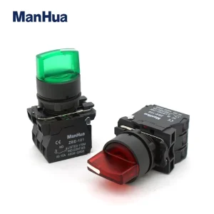 XB5 AK33M3 Green & XB5 AK34M4 Red Selector Switch With LED Light Push Button Switch