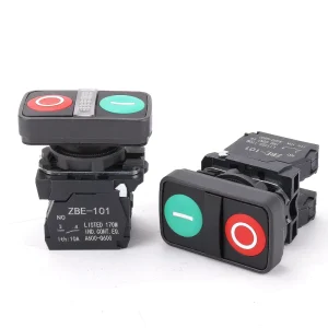 XB5 Push Button XB5-AL8425 Mounting Push Button Switch Momentary 1NO 1NC Plastic Double Head Push Button Switches Without Light