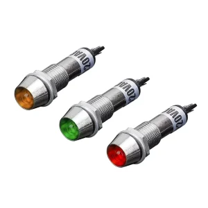 XD8-1 12V 24V 220V 8mm Waterproof LED Indicator Lights Power Signal Lamp Metal Construction