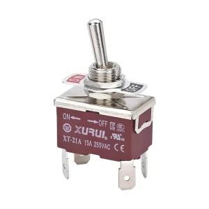 XURUI 20A 125V On Off DPST 4 Pin Momentary Toggle Switch Plastic 2 Side Design for Electrical Equipment