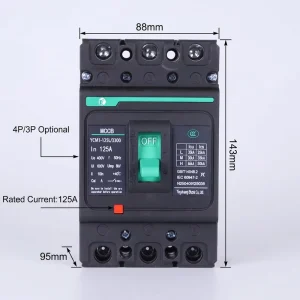 YCM1 160A 3P Moulded Case Circuit Breaker 36kA 400V 690V MCCB Low Voltage Thermal Magnetic Circuit Breaker for Industrial Use