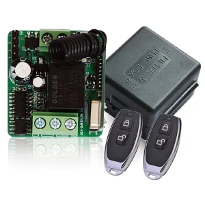 YET401PC V3.0 DC12V/24V Receiver Switch 315mhz 433mhz Garage Door Controller with Two Remote Controls