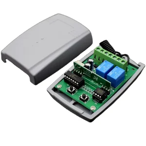 YET402PC V2.0 2 Channels Garage Gate Door Remote Control Switch 433MHZ Universal Remote Control Receiver