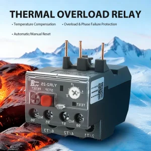 YJR2-25 3-Pole Thermal Overload Relay for AC Contactor Miniature Din Rail Type Motor Protection Multiple Optional Current