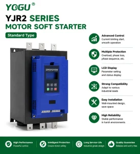 YJR2 Series Soft Starter 3 Phase 380V 660V LCD Display Motor Control System for Heavy Duty Equipment