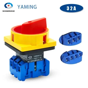 YMD11 32A Isolator Switch With Pad Lock Silver Contact 3 4P 690V On off Rotary Cam Disconnect Selector Power Control