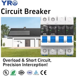 YRO 4P Electrical Mini Circuit Breaker 1000V Distribution Panel Mini MCB for Building Wiring and Household Applications