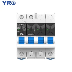 YRO 4P Electrical Mini Circuit Breaker 1000V Distribution Panel Mini MCB for Building Wiring and Household Applications