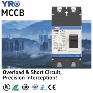 YRO DC Breaker Online 2 Pole 400A MCCB Thermal Magnetic Molded Case Circuit Breaker for Solar System Panel Boards
