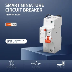 YSM6W-80AP 1P 20A System Remote Control Smart 20 Ampere Wifi MCB Circuit Smart Breaker Switch