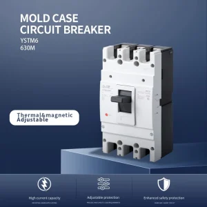 YSTM6 630M 50KA 3P 630A 400V Copper Electronic Thermal Magnetic Moulded Case Circuit Breaker MCCB 50/60Hz