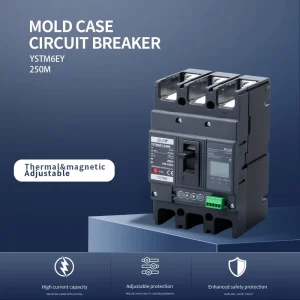 YSTM6EY 250M 3P MCCB 250A Circuit Breaker with 65kA Breaking Capacity Remote Control and Measurement RS485 LCD