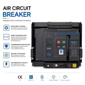 YSTW6S N4000 Drawer Type Intelligent Air Circuit Breaker ACB 3P 4P With RS485 Modbus RTU Communication 100kA