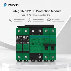 YTTS1 PV 2P Solar PV Guide Rail 600V 1000V 1500V 20 40KA SPD Lightning Arrester DC Surge Protector