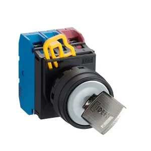 YW1K 2AE11 2 Position Key Selector Switch with Screw Terminals 10A 600V SPST NO/SPST NC 90 Angle Throw On Off YW Series