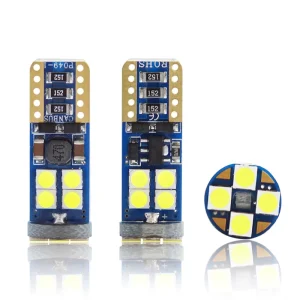 YZG Auto T10 12SMD 3030 Canbus LED Car Bulbs High Power White 6500K 1000 Lumens Interior Light Indicator License Plate Lamps
