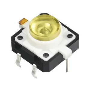 Yellow LED 12x12x7.3 Tactile Push Button Switch Momentary Tact 5 Color 12x12x7.3mm 12x12x7.3mm DC12V 50mA