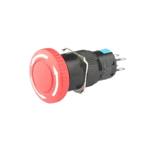Yongxing 6 Pin Single Pole Self Locking Plastic Emergency Stop Rotary Switch