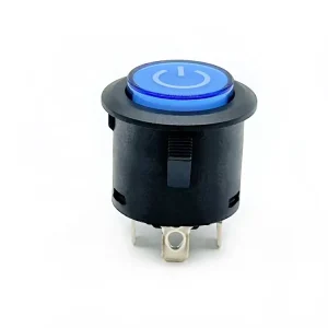 Yongxing T85 Plastic Push Button Switch 22mm 3 Pin On Off Illuminated Latching Switch