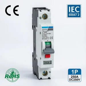 Yycore YYM1 250PV 1P 250A DC 250V Solar PV Moulded Case Circuit Breaker DC MCCB IEC 60947 2 CE