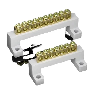 Zero Line Electric Wire Screw Terminal Ground Bar 4-16 Positions Brass Material Neutral Earth Connector Block Copper