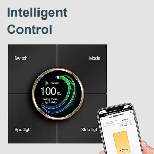 ZigBee Intelligent Dimmer Light Switch Single & Double Pole App Remote Control Voice Control Scene Linkage CCT Knob Adjustment