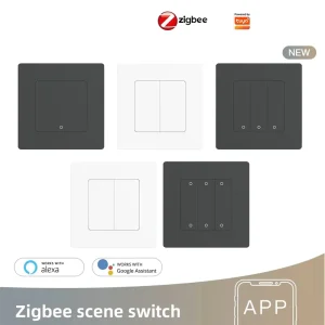 Zigbee 3.0 Smart Home Scene Switch 1234-Key Wireless IP20 Rated Smart Switch with Remote Control