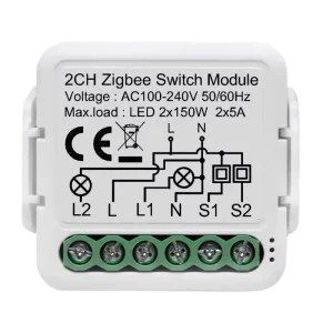 Zigbee 3.0 Smart Switch Module 1/2/3/4CH 220-240V AC 100W OLED US Android App Voice Control Home Garage Outdoor Hotel