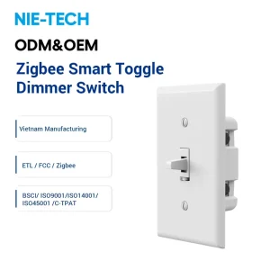 Zigbee 3.0 Smart Toggle Dimmer Switch 125V 600W In Wall Retro Home Automation Alexa Google SmartLife SmartThings Hub