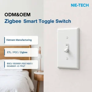 Zigbee 3.0 Smart Toggle Switch 15A 120-125V In-Wall Light Switch for Home Automation Alexa Google Home Compatible