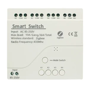 Zigbee 4CH 85 250V RF Wifi Smart Remote Control Switch Motor Light Home Automation Module Interrupter Breakers
