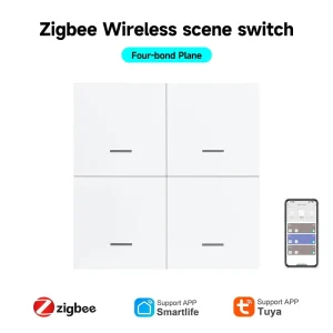 Zigbee Smart Scene Switch Wireless Stick on Scene Panel No Wiring Required APP Remote Control Smart Home Scene Button