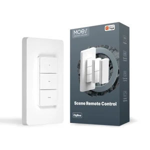 Zigbee Smart Wireless Scene Switch 3 Gang 9 Scenarios Linkage Magnetic Design Handheld Push Button Control US Version
