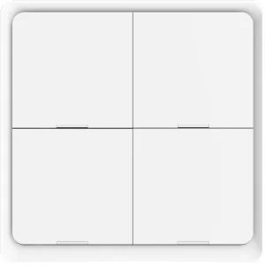 Zigbee Tuya Smart Home Indoor Use Remote Control 4-Key Wireless Freely Stick Scene Smart Switch App Timer Model ZT-SY-EU4S-WH-MS