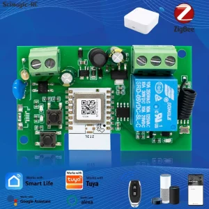 Zigbee WiFi Smart Relay Switch 85-250V 1CH with 433MHz RF Remote Smart Life Alexa Google Home for Lighting Automation