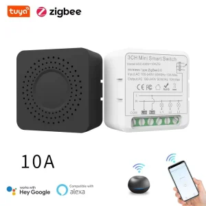 Zowie Z10A Zigbee Smart Switch with App Control Works with Alexa Google Home Neutral Wire Required 120V US for DIY Light Load