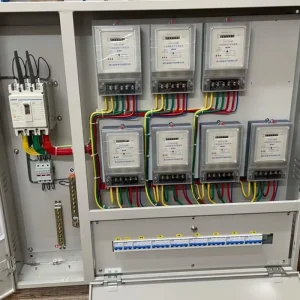 kWh Energy Metering Panel 3 Phase Multi Tenant Cabinet DTS1322 7 Way MCCB Incomer MCB Branch for Apartment Commercial Building