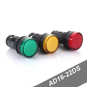 pilot Light Pushbutton Switch HD16 22DS LED Signal Lamp Red 230V Plastic IP44 CE Certified Warehouse Use 40000 Hours